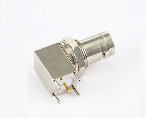 BNC75歐姆母頭彎式焊接PCB板的座子