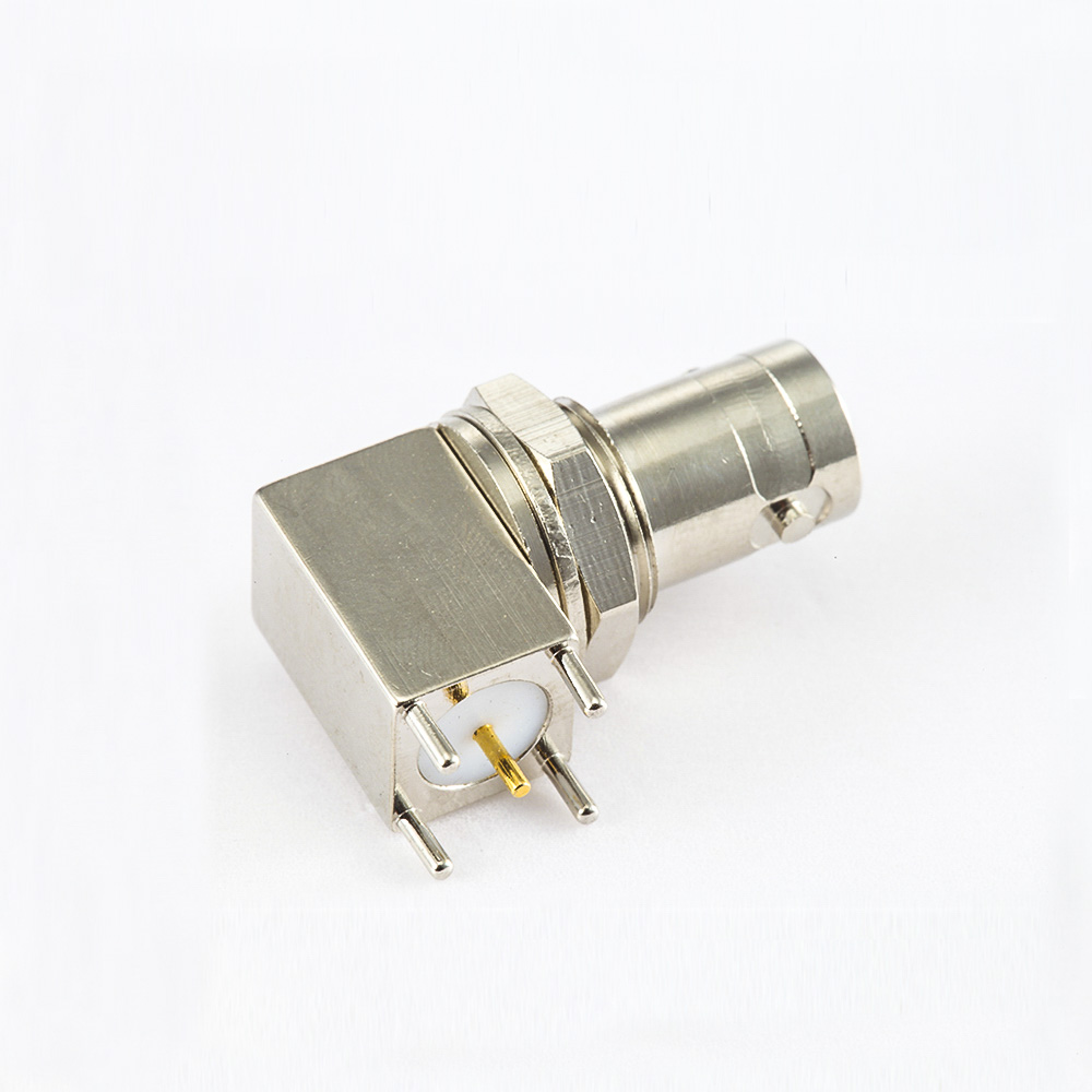 BNC75歐姆母頭彎式焊接PCB板的座子