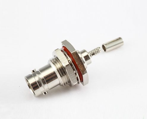 BNC母頭直式帶螺母壓接RG174/RG316/RG178電纜