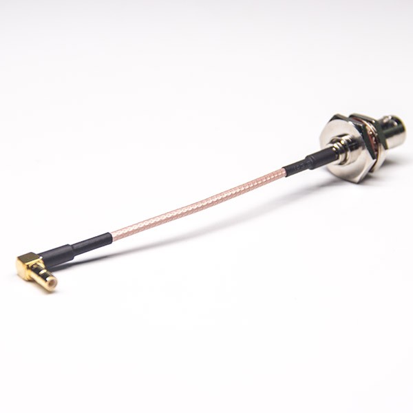 BNC轉(zhuǎn)SMB射頻線母頭直式50歐姆大六角防水前鎖板轉(zhuǎn)SMB彎式母頭接RG316線