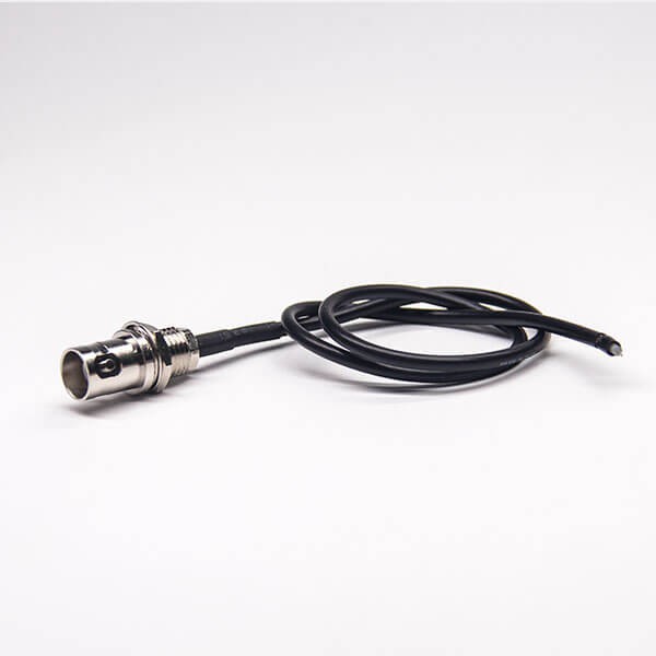 bnc接頭母頭面板安裝直式穿墻射頻線RG174